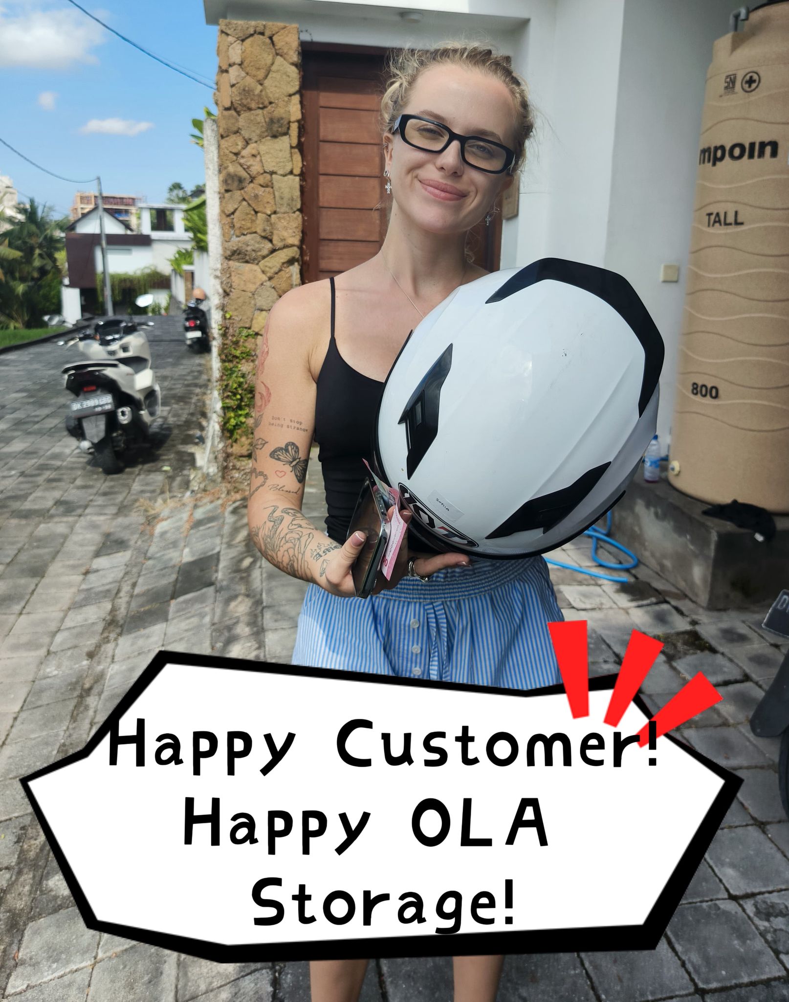OLA Storage free pickup customer happy Bali