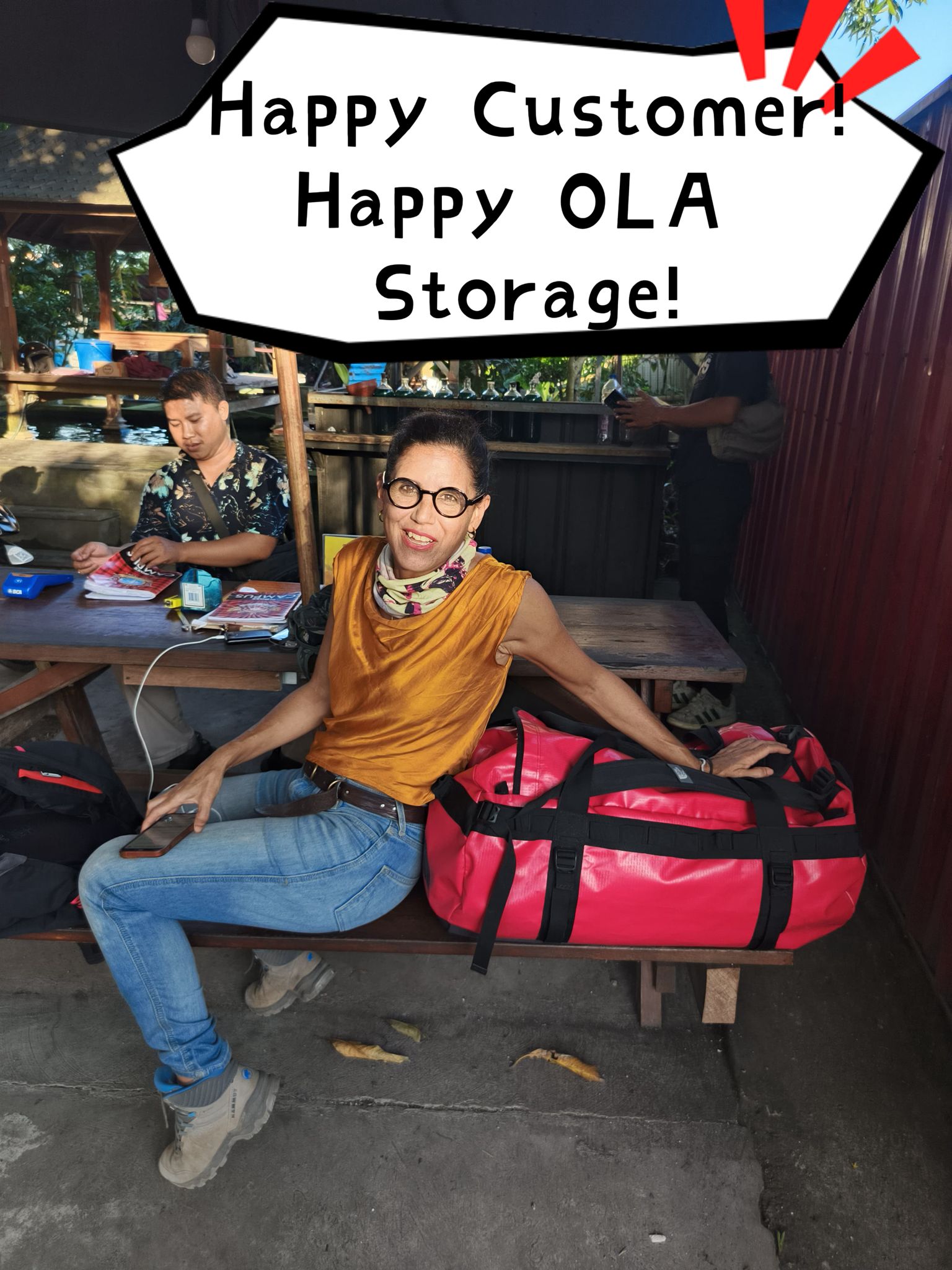 OLA customer free pickup Bali self storage