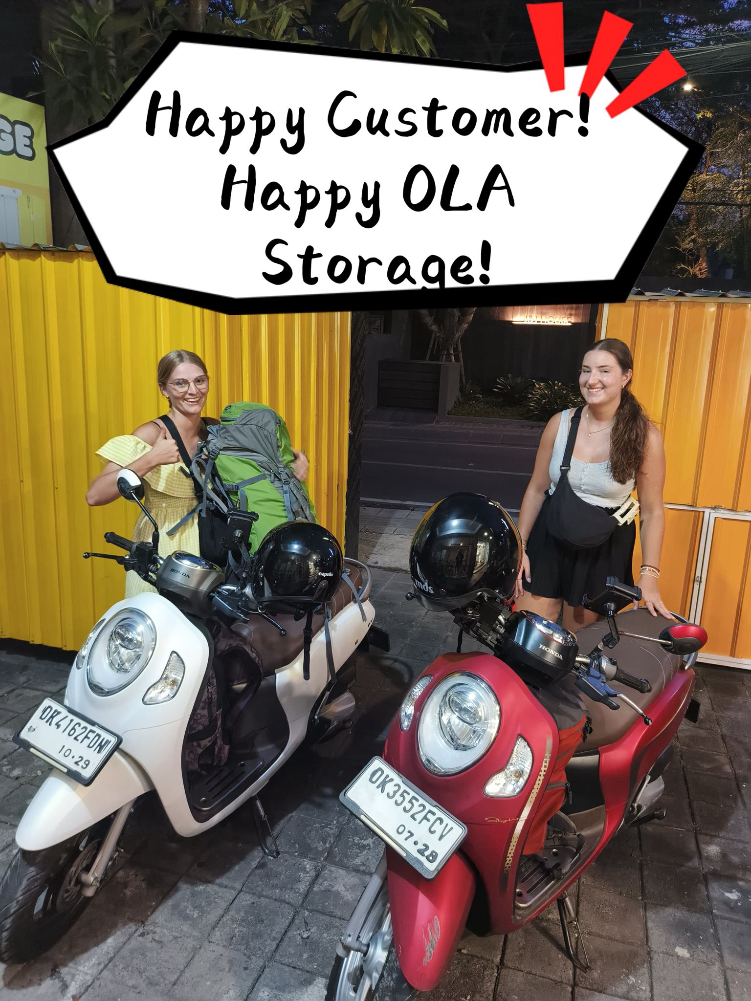 OLA Storage happy customer Canggu self storage Bali
