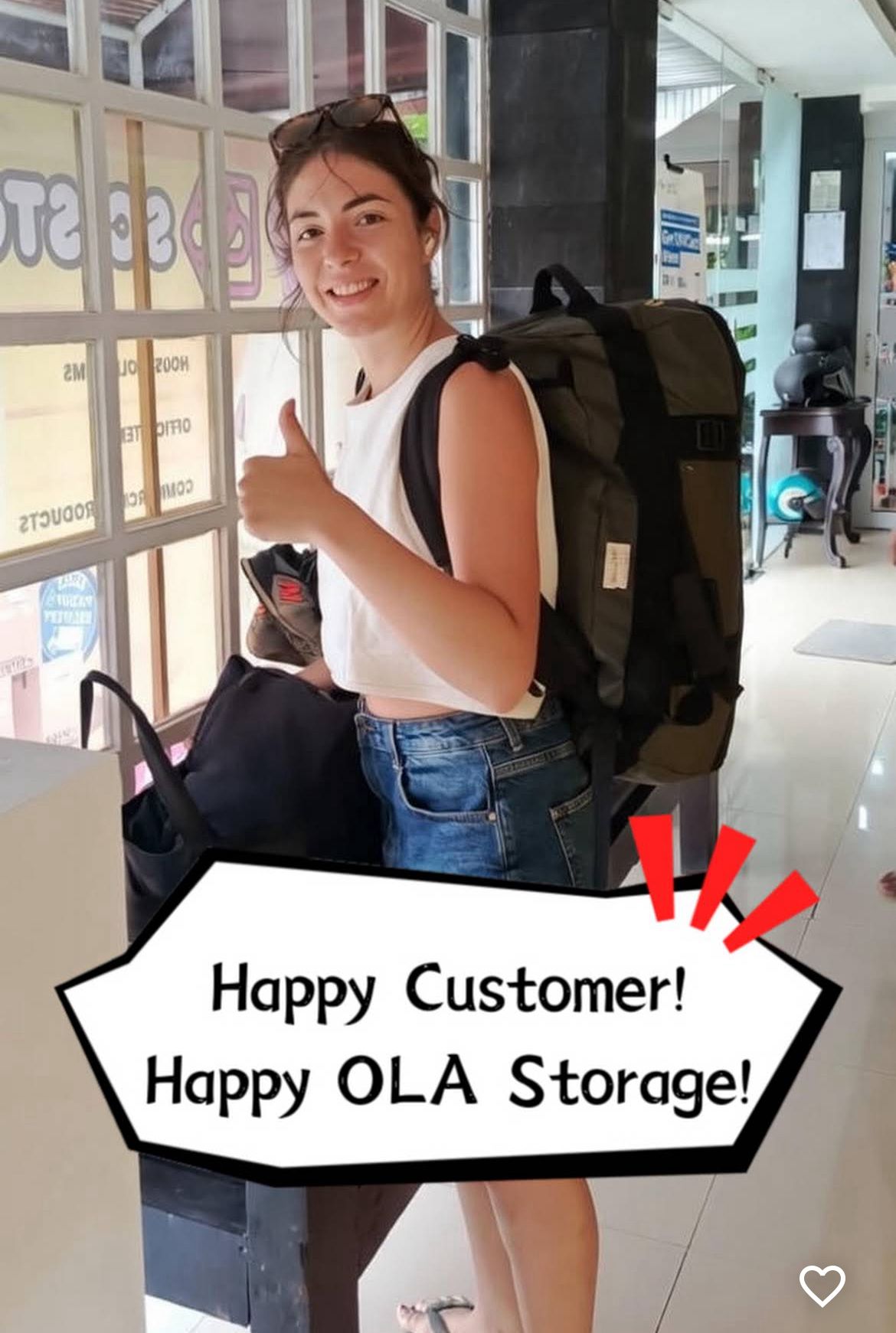 Happy customer OLA self storage Bali Seminyak