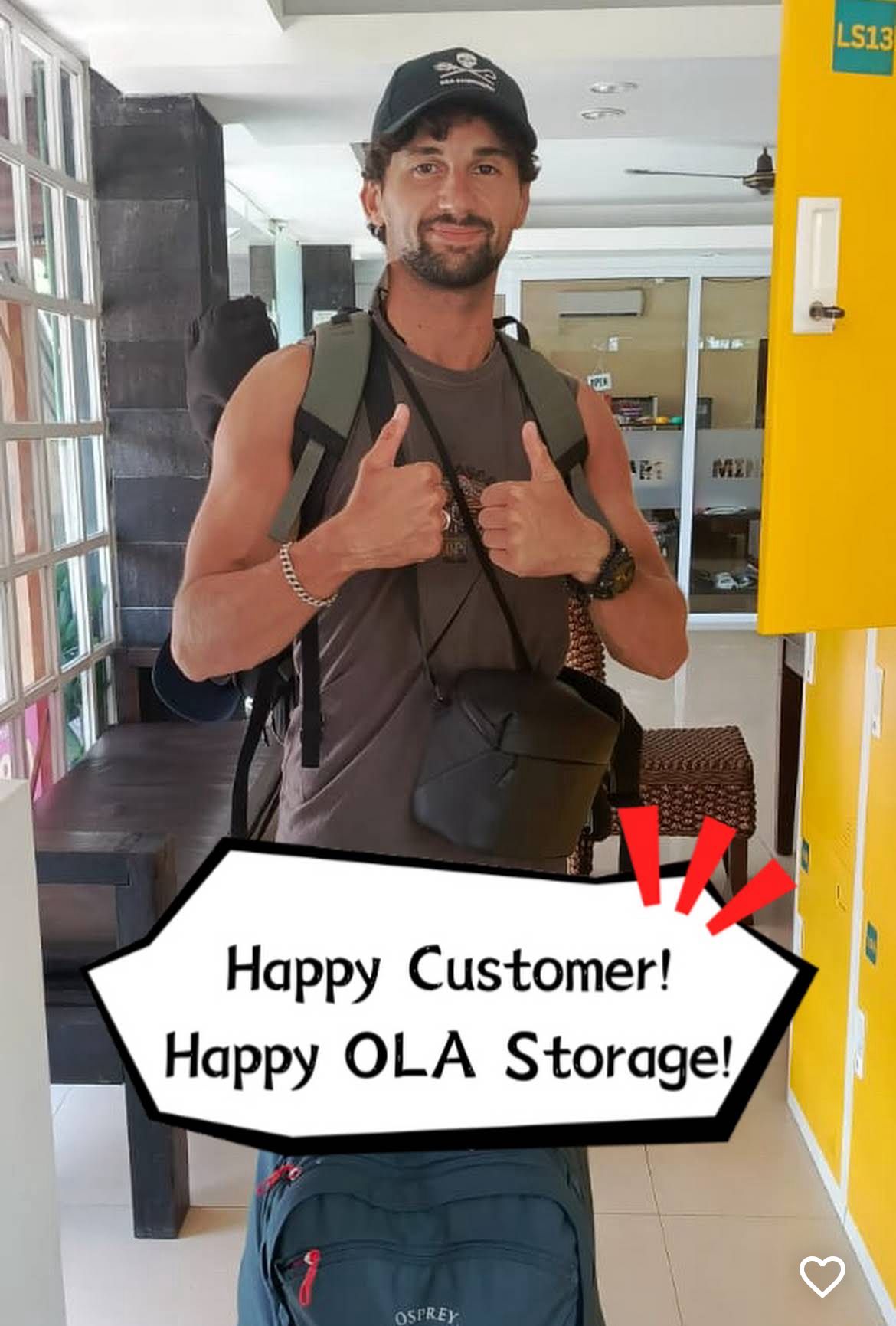 OLA Storage satisfied customer furniture storage Bali